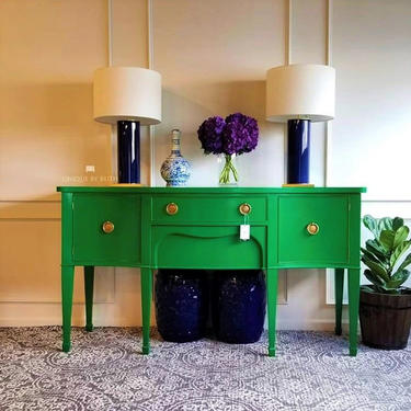 Green High Gloss Console Table or Buffet 