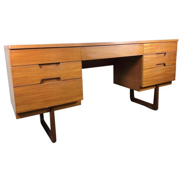 Midcentury Teak Desk or Vanity by Uniflex 