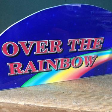 Over the Rainbow Glass Arcade Bar Art Slots Sign Casino 1 Arm Bandit Topper Slot Machine Panel Vintage Gambling Artwork Design 