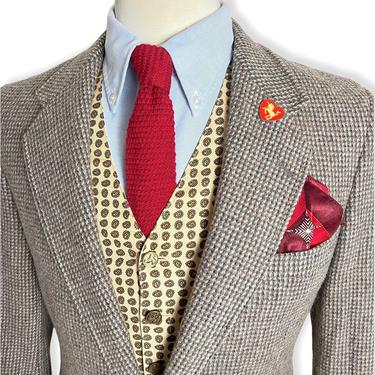 Vintage 100% WOOL TWEED Wool Blazer ~ 36 S ~ Donegal ~ jacket / sport coat ~ Preppy / Ivy League / Trad ~ 