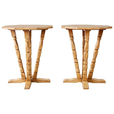 Pair of California Rancho Monterey Drink Tables by ErinLaneEstate
