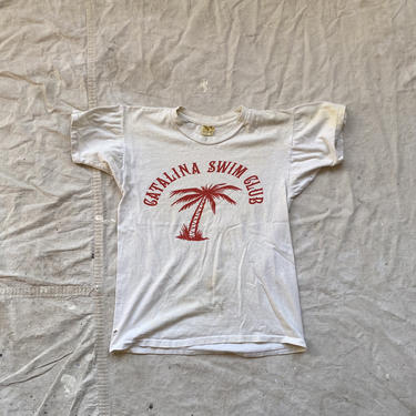 Vintage 1970s Catalina Swim Club Artex Sportswear T Shirt 