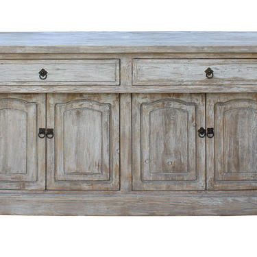 Chinese Distressed Finish High Credenza Console Buffet Table cs2774E 