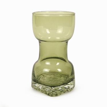 Scandinavian Glass Vase Chalice Shape Green Riihimaki Style Riihimaen Lasi Oy Tamara Aladin 