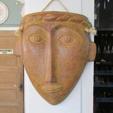 Large Terra Cotta Decorative Face Mask