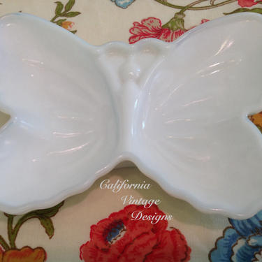 Milk Glass Butterfly by Avon by CalVintageDesigns