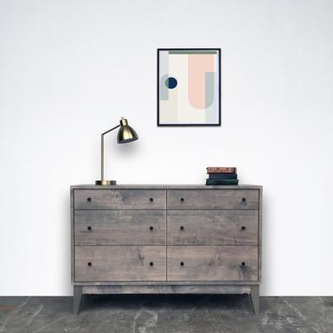 Dumont Dresser - Solid Maple - Grey Finish - Mid Century Modern Inspired 