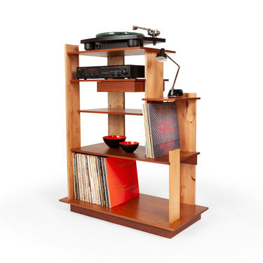 Custom Made Wood Stereo Cabinet /Turntable Shelf 