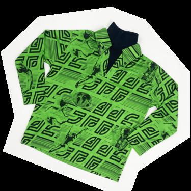 Jean Paul Gaultier cyber sport print green top