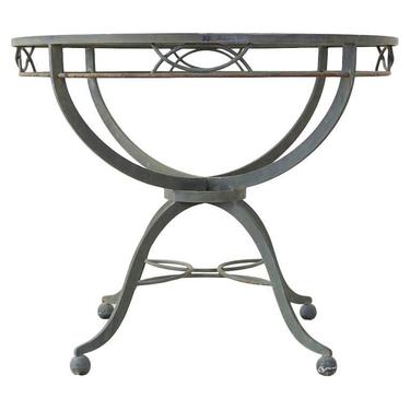 Midcentury French Neoclassical Style Iron Garden Dining Table by ErinLaneEstate