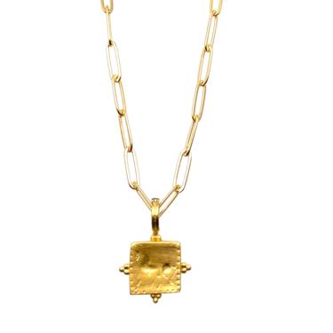 Gold Equestrian Pendant Necklace