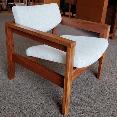 Item #V20 Mid 20th C. Rosewood &amp; Cushioned Arm Chair c.1960