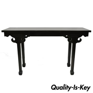 Ebonized Chinese Altar Table Hall Console James Mont Style 50" Sofa Table (A)
