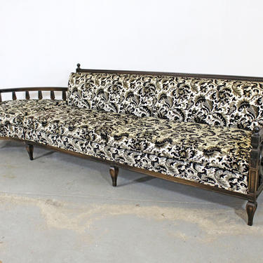 Vintage Mid-Century Wood Frame Sectional Sofa 