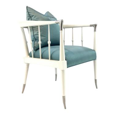 Modern Caracole Blue Silk Finesse Chair