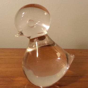 1960s Scandinavian Blown Glass Duckling 