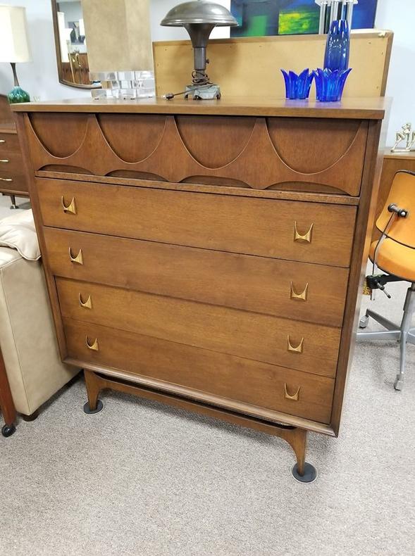                   Mid-Century Modern highboy from the Brasilia collection by Broyhill