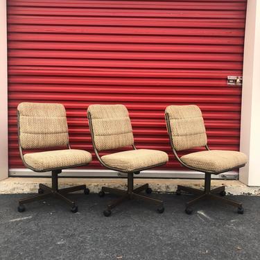 Set of 3 1980s Chromcraft Dining Chairs
