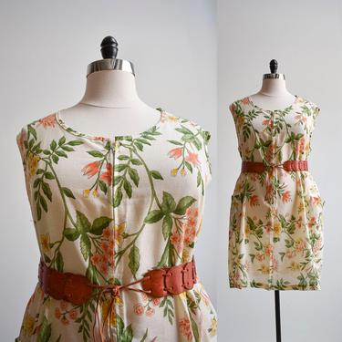 Vintage Botanical Print House Dress 
