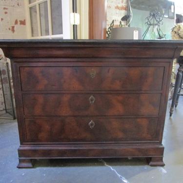 MAITLAND SMITH FRENCH EMPIRE CHEST OF DRAWERS WITH BLACK MARBLE TOP