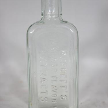 Burnett's Standard Flavoring Extracts Glass Apothecary Bottle 