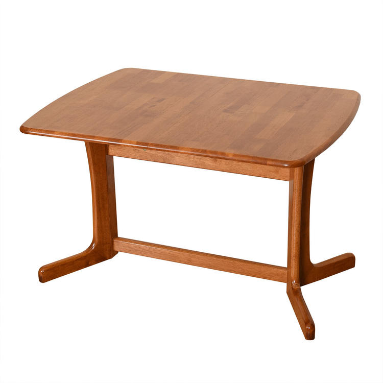 Apartment Sized Danish Teak Expanding Dining Table w\/ Butterfly Leaf