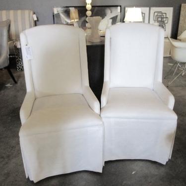 PAIR OF HIGHLAND HOUSE VIVIENNE SKIRTED PARSONS CHAIRS PRICED SEPARATELY