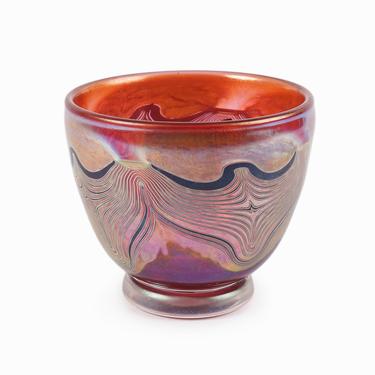 Vintage Glass Vase Iridescent Opalescent 