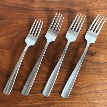 Vintage Gense of Sweden Facette Flatware Dinner Forks and Salad Fork - Set of 4 