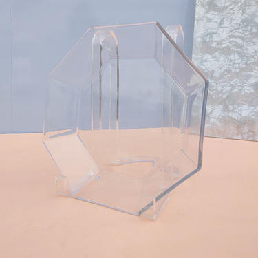 Vintage Faceted Octagon Glass Dish 