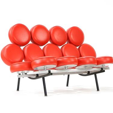 Red Marshmellow Style Loveseat