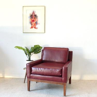 Vintage Leather Oxford Red Lounge Chair