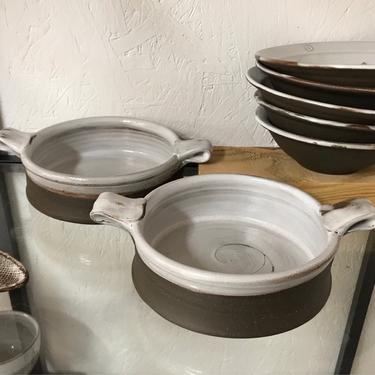 handmade bowl, soup bowl, stoneware bowl, rustic bowl, pottery bowl, ceramic bowl, chowder bowl, bowls with handles 