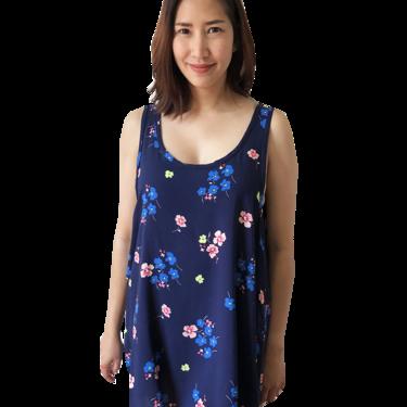 top - navy/ flower small