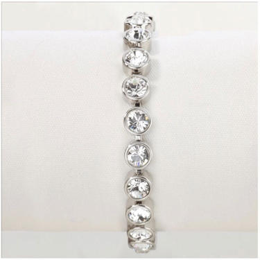 White Crystal Bracelet - Silver Crystal Jewelry - Gift for Special Person 