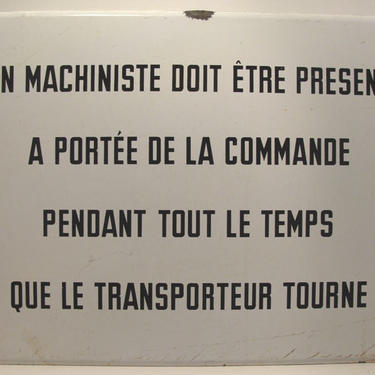 Belgian/French Industrial Enamel Machine Sign #1 of 2 Advertising 