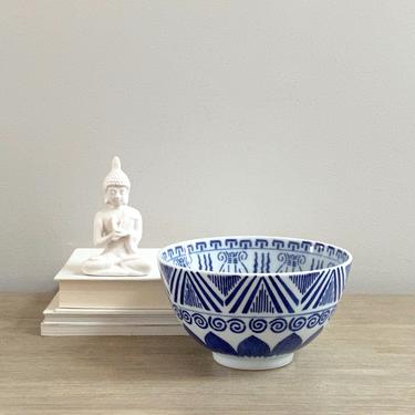 Small Blue White Bowl Chinese Chinoiserie Decor 