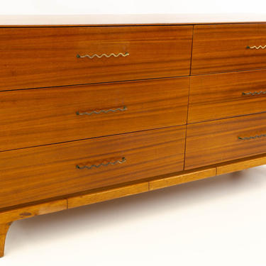 John Keal for Brown Saltman Mid Century Modern 6 Drawer Dresser - mcm 