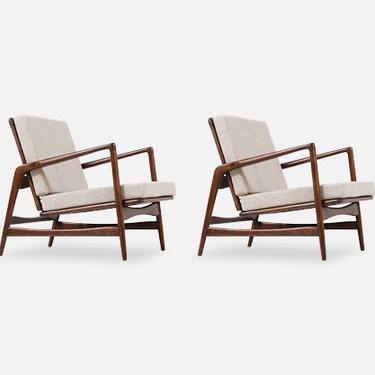 Ib Kofod-Larsen Reclining Lounge Chairs for Selig