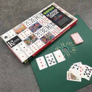 Vintage Board Game Retro 1960s Kling + Windproof + Magnetic Steel Playing Cards + De Luxe Model No 55 + Regal and Wade MFG + Travel Game 