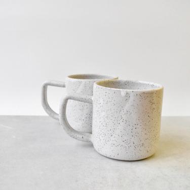 Satin White Stoneware Mug Medium Height 