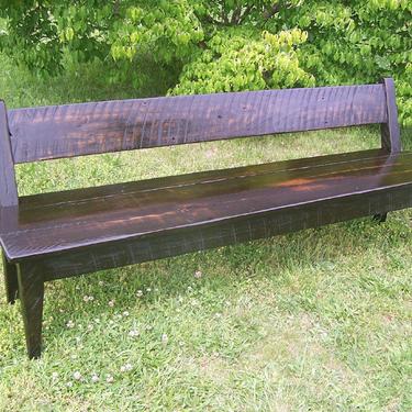 Relaxed Back Reclaimed Wood Farm Bench 