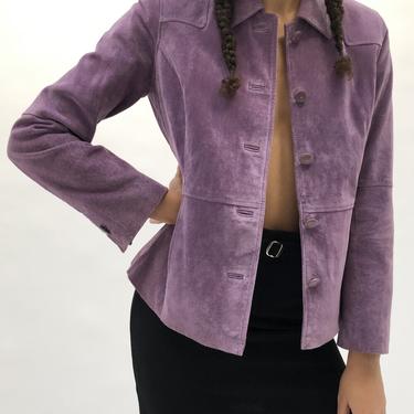 Vintage Purple Suede Blazer