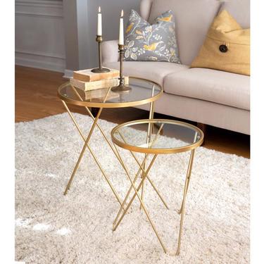 Set of Gold Accent Tables