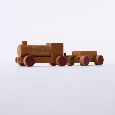 Vintage 4 piece wood train made in Denmark by Kay Bojesen 