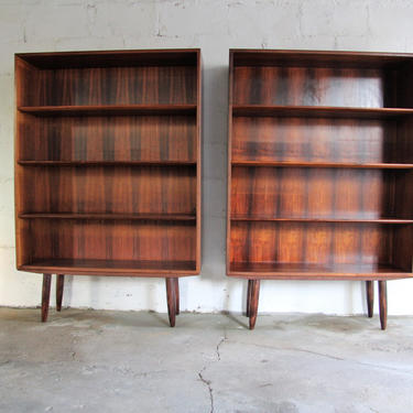 Mid Century Modern Danish Rosewood Pair of Bookcases, circa 1960 