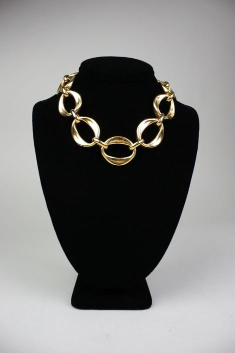 Chanel Necklace 1990's Gold Toned Links