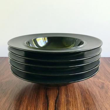 Sasaki Anello Black Cereal Bowls (8.5&quot;) by Vignelli Designs - Set of 5 