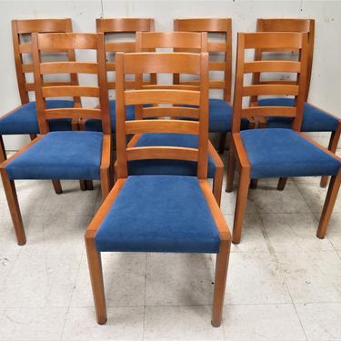 Wooden Dining Chairs | 8 English Marks &amp; Spencer Birch Side Chairs 
