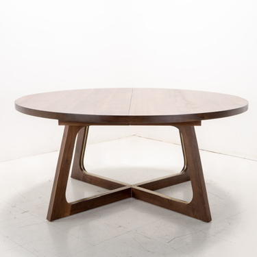 Hand Crafted Walnut  And Brass Dining Table